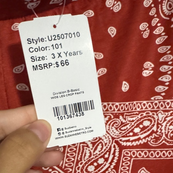 Simple Suzanne Betro 3X Red Bandana Print Pants Comfortable daily active pants - Picture 5 of 11